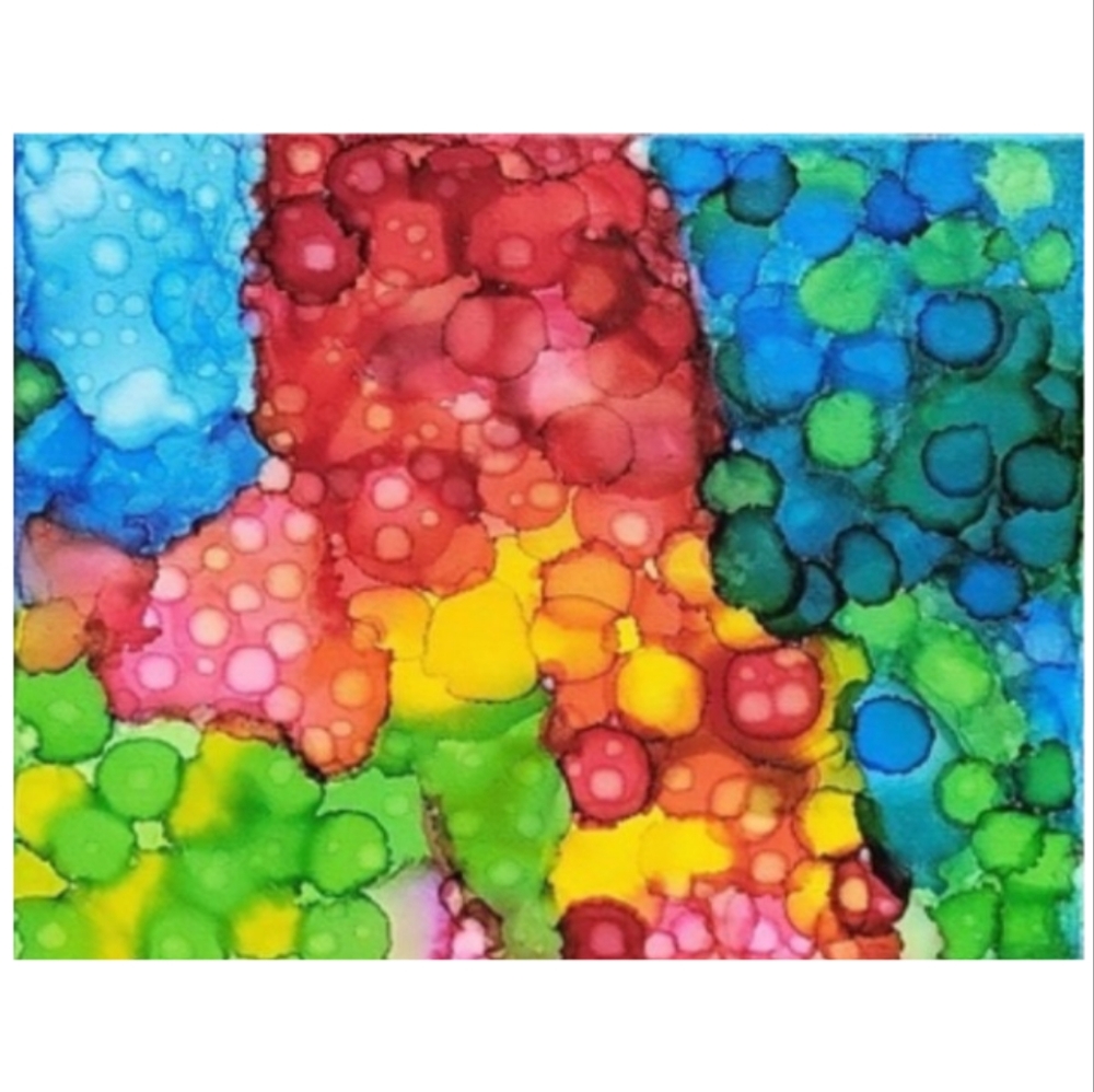Hand Crafted Abstract Design 11x14 Inches Canvas Painting - Picture 4 of 4